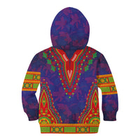 Haiti Choeblack Dashiki Style Kid Hoodie Blue Color