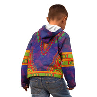 Haiti Choeblack Dashiki Style Kid Hoodie Blue Color