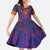 Haiti Choeblack Dashiki Style Kid Short Sleeve Dress Blue Color