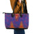Haiti Choeblack Dashiki Style Leather Tote Bag Blue Color