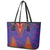 Haiti Choeblack Dashiki Style Leather Tote Bag Blue Color