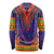 Haiti Choeblack Dashiki Style Long Sleeve Shirt Blue Color