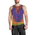 Haiti Choeblack Dashiki Style Men Tank Top Blue Color