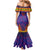 Haiti Choeblack Dashiki Style Mermaid Dress Blue Color