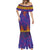 Haiti Choeblack Dashiki Style Mermaid Dress Blue Color
