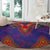Haiti Choeblack Dashiki Style Round Carpet Blue Color
