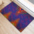Haiti Choeblack Dashiki Style Rubber Doormat Blue Color