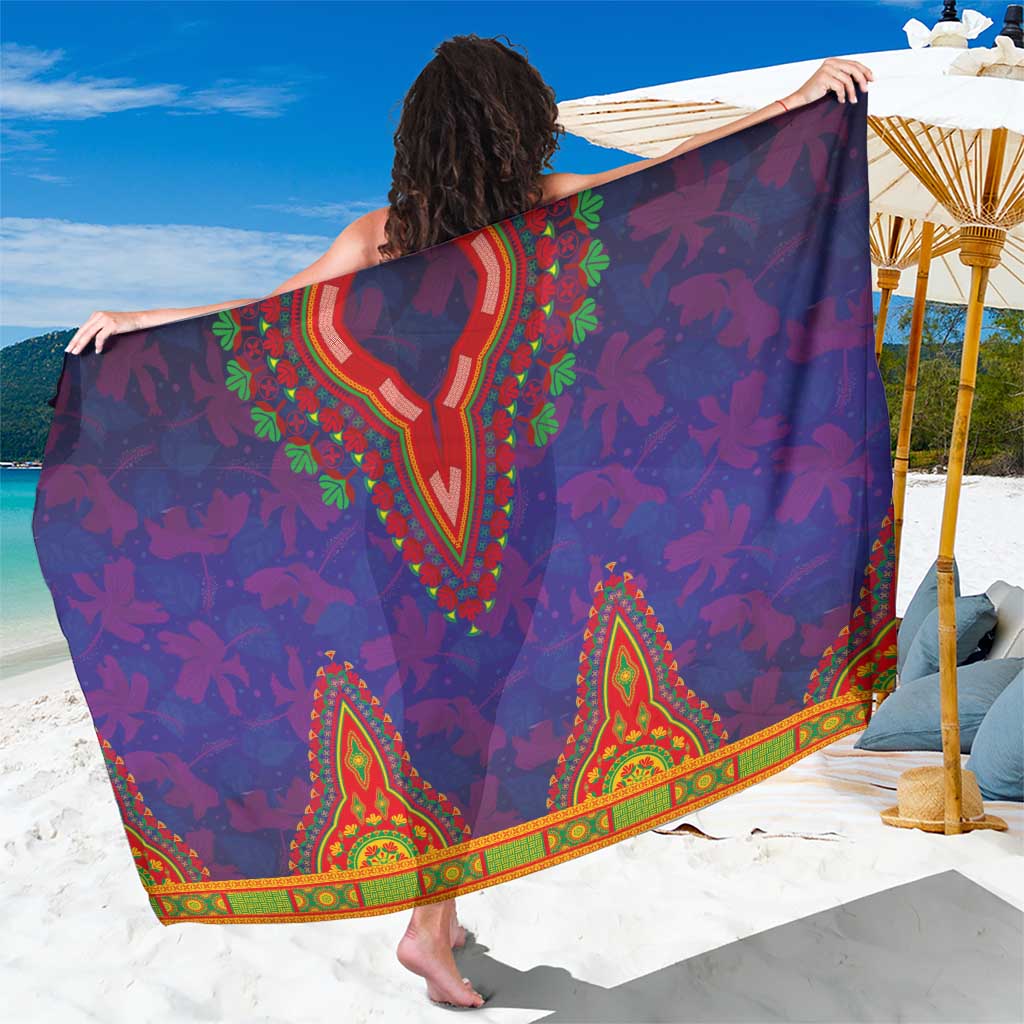 Haiti Choeblack Dashiki Style Sarong Blue Color