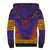Haiti Choeblack Dashiki Style Sherpa Hoodie Blue Color