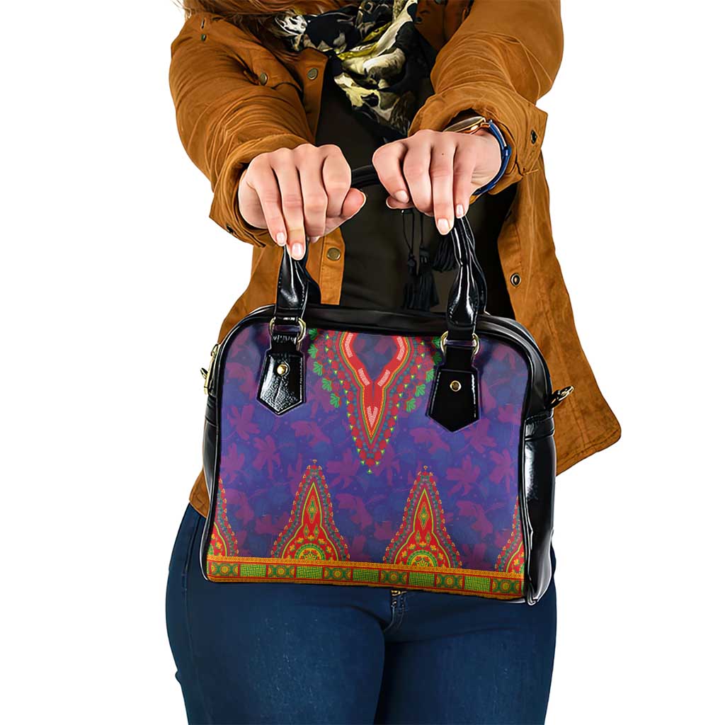 Haiti Choeblack Dashiki Style Shoulder Handbag Blue Color