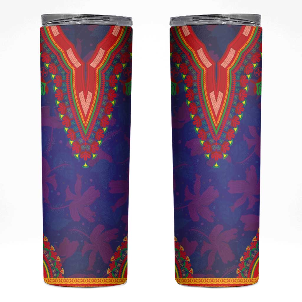 Haiti Choeblack Dashiki Style Skinny Tumbler Blue Color