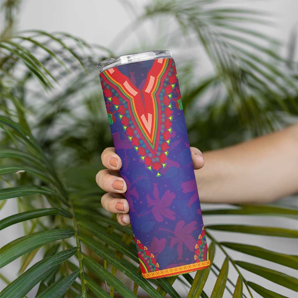 Haiti Choeblack Dashiki Style Skinny Tumbler Blue Color