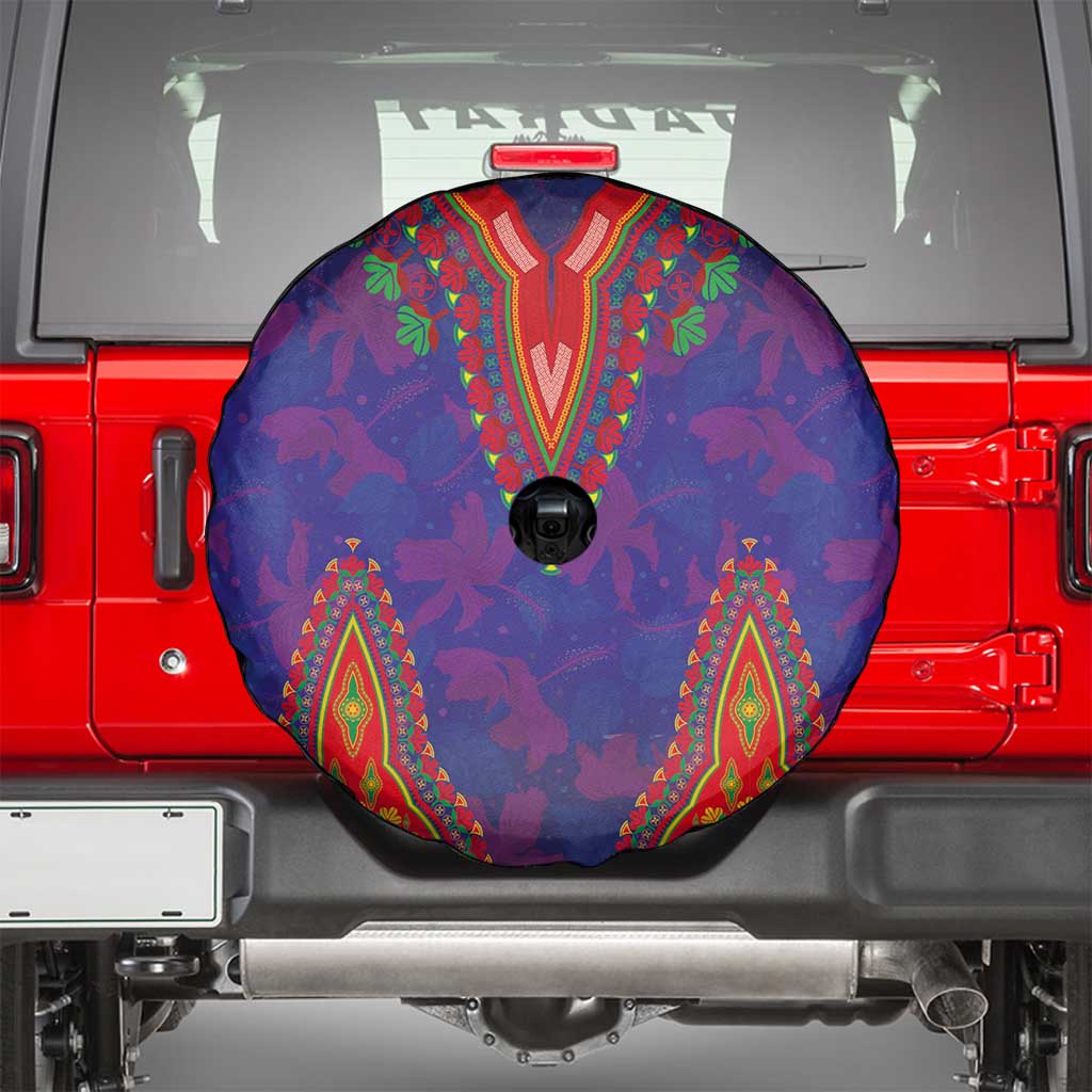 Haiti Choeblack Dashiki Style Spare Tire Cover Blue Color
