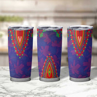 Haiti Choeblack Dashiki Style Tumbler Cup Blue Color