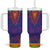 Haiti Choeblack Dashiki Style Tumbler With Handle Blue Color