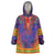 Haiti Choeblack Dashiki Style Wearable Blanket Hoodie Blue Color
