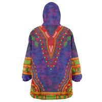 Haiti Choeblack Dashiki Style Wearable Blanket Hoodie Blue Color