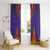 Haiti Choeblack Dashiki Style Window Curtain Blue Color