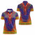 Haiti Choeblack Dashiki Style Women Polo Shirt Blue Color