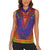 Haiti Choeblack Dashiki Style Women Sleeveless Polo Shirt Blue Color