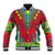 Haiti Choeblack Dashiki Style Baseball Jacket Red Color