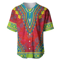 Haiti Choeblack Dashiki Style Baseball Jersey Red Color