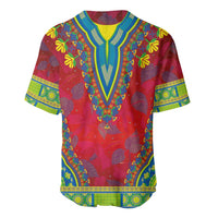 Haiti Choeblack Dashiki Style Baseball Jersey Red Color
