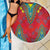 Haiti Choeblack Dashiki Style Beach Blanket Red Color