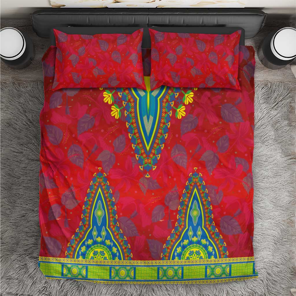 Haiti Choeblack Dashiki Style Bedding Set Red Color