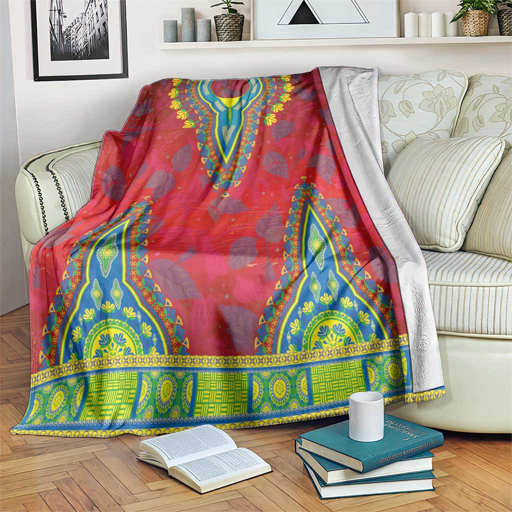 Haiti Choeblack Dashiki Style Blanket Red Color