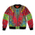 Haiti Choeblack Dashiki Style Bomber Jacket Red Color