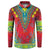 Haiti Choeblack Dashiki Style Button Sweatshirt Red Color