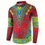Haiti Choeblack Dashiki Style Button Sweatshirt Red Color