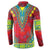 Haiti Choeblack Dashiki Style Button Sweatshirt Red Color