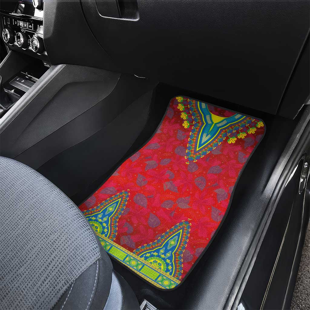 Haiti Choeblack Dashiki Style Car Mats Red Color