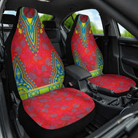 Haiti Choeblack Dashiki Style Car Seat Cover Red Color