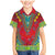 Haiti Choeblack Dashiki Style Family Matching Mermaid Dress and Hawaiian Shirt Red Color