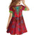 Haiti Choeblack Dashiki Style Family Matching Off Shoulder Maxi Dress and Hawaiian Shirt Red Color