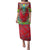 Haiti Choeblack Dashiki Style Family Matching Puletasi and Hawaiian Shirt Red Color
