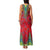 Haiti Choeblack Dashiki Style Family Matching Tank Maxi Dress and Hawaiian Shirt Red Color