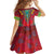 Haiti Choeblack Dashiki Style Kid Short Sleeve Dress Red Color