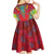 Haiti Choeblack Dashiki Style Kid Short Sleeve Dress Red Color