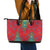 Haiti Choeblack Dashiki Style Leather Tote Bag Red Color