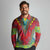 Haiti Choeblack Dashiki Style Long Sleeve Polo Shirt Red Color