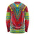 Haiti Choeblack Dashiki Style Long Sleeve Shirt Red Color