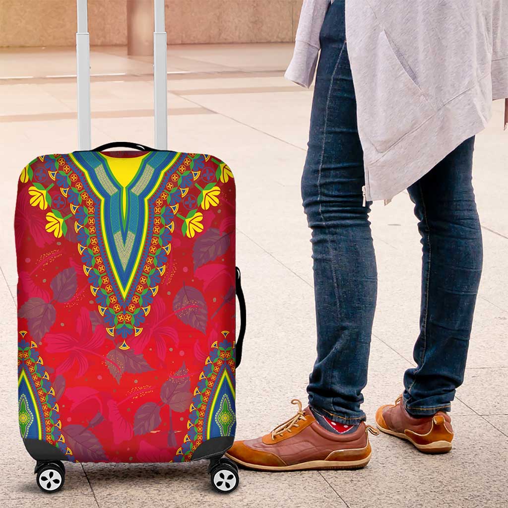 Haiti Choeblack Dashiki Style Luggage Cover Red Color