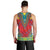 Haiti Choeblack Dashiki Style Men Tank Top Red Color