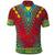 Haiti Choeblack Dashiki Style Polo Shirt Red Color