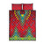 Haiti Choeblack Dashiki Style Quilt Bed Set Red Color