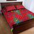 Haiti Choeblack Dashiki Style Quilt Bed Set Red Color